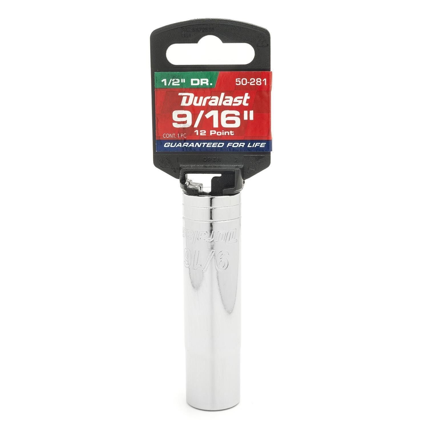 Duralast 1/2in Drive 9/16in Deep 12 Point Socket