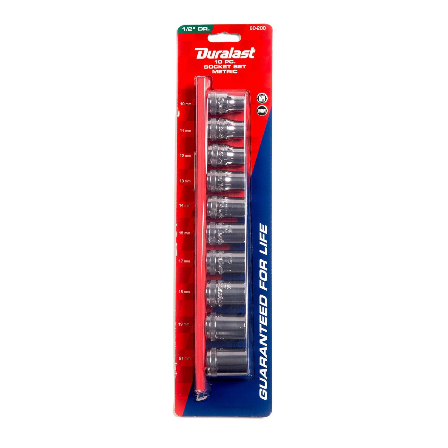 Duralast 1/2in Drive Metric Socket Set 10 Piece
