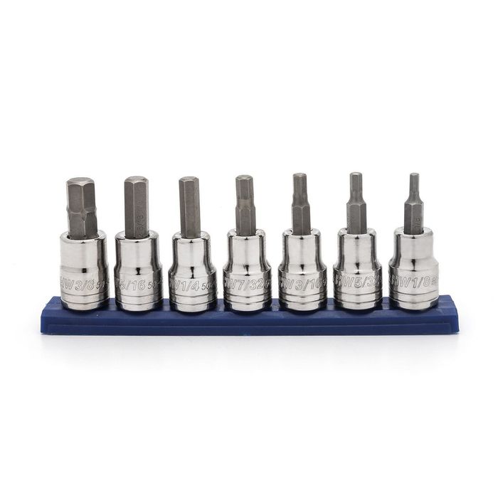 8 pc 3/8 Drive SAE Standard Hex Bit Socket Set (1/8-3/8