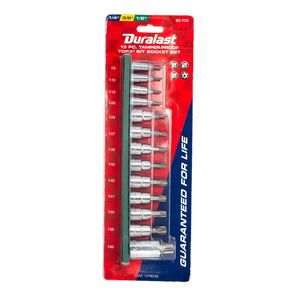 15 pc Air Impact Tamper Proof Star Bit Socket set 1/4" & 3/8" Dr Torx Sockets 