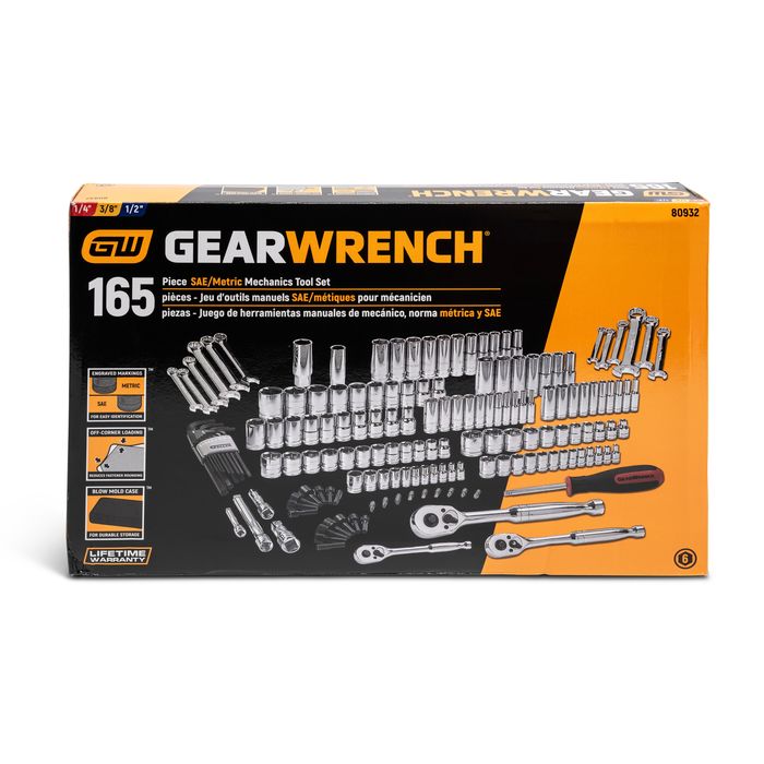 GearWrench Mechanics Tool Set 1/4in 3/8in & 1/2in Drive 110pc - 89058