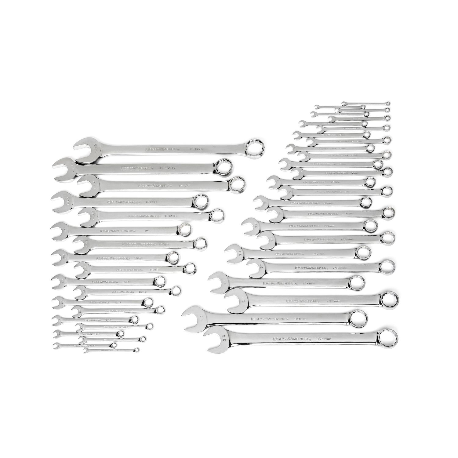 GearWrench Sae and Metric Master Combination Wrench Set 44 Piece