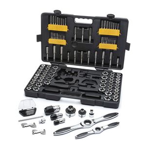 GearWrench SAE and Metric Ratcheting Tap and Die Set 114 Piece