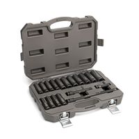 GearWrench 1/2in Drive Metric Deep Impact Socket Set 18 Piece