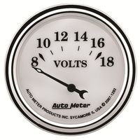 AutoMeter Old Tyme Black 2 1/16in 8-18 Volt Electric Voltmeter Gauge