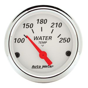 AutoMeter Arctic White 2 1/16in 100-250 Degree Electric Water Temperature Gauge