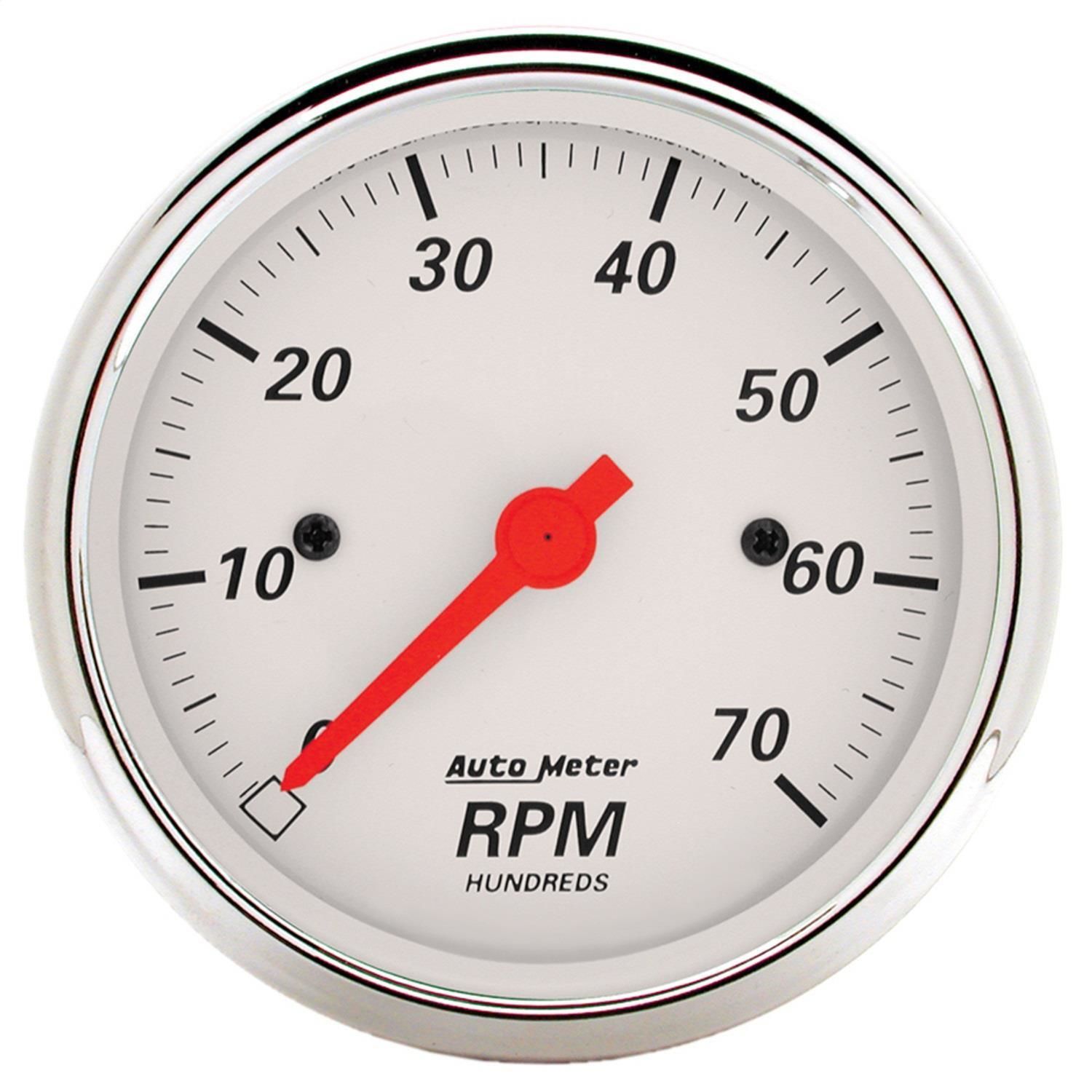 AutoMeter Arctic White 3 1/8in 07000 RPM Tachometer Gauge
