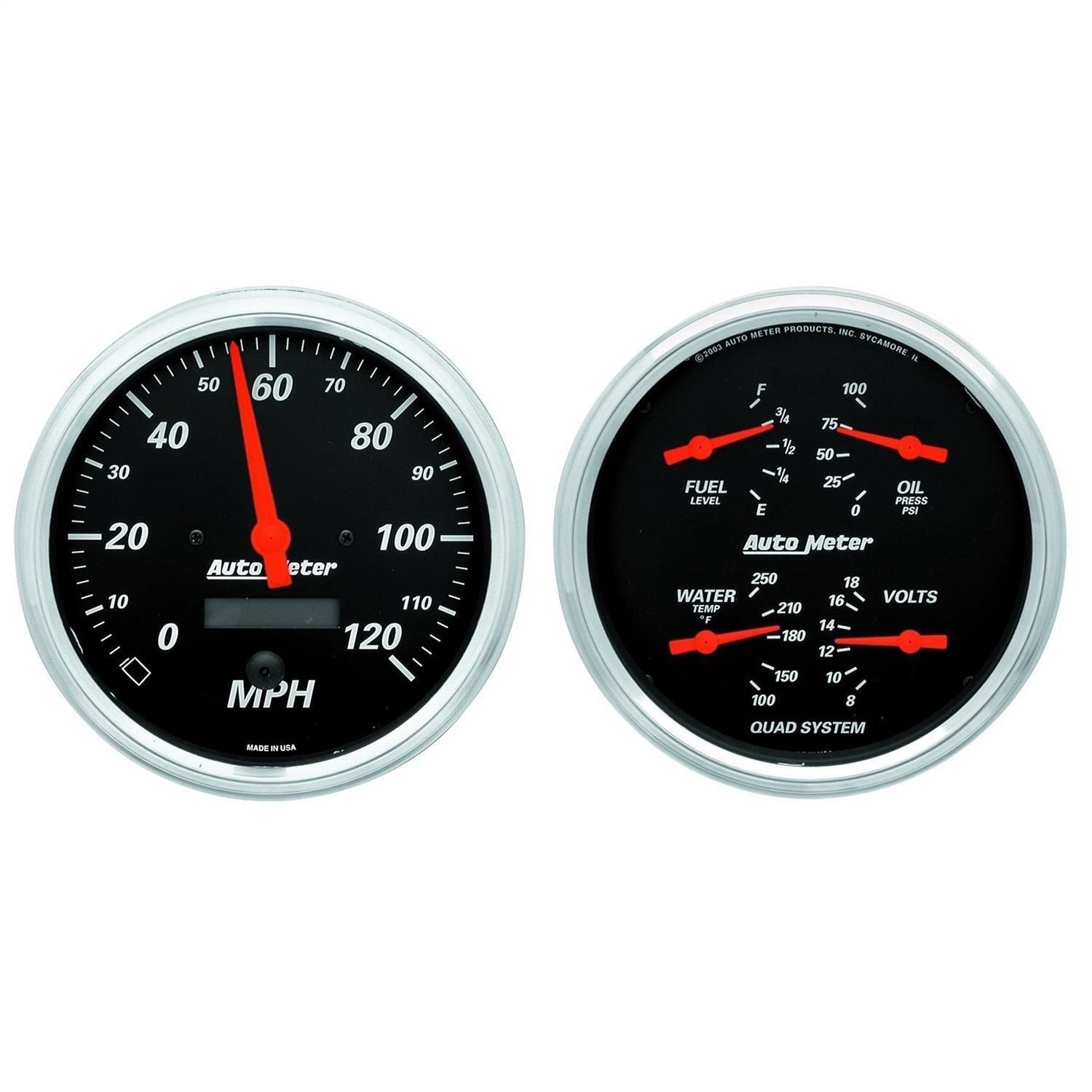 AutoMeter Designer Black 5in Multiple Gauge Set 2 Piece