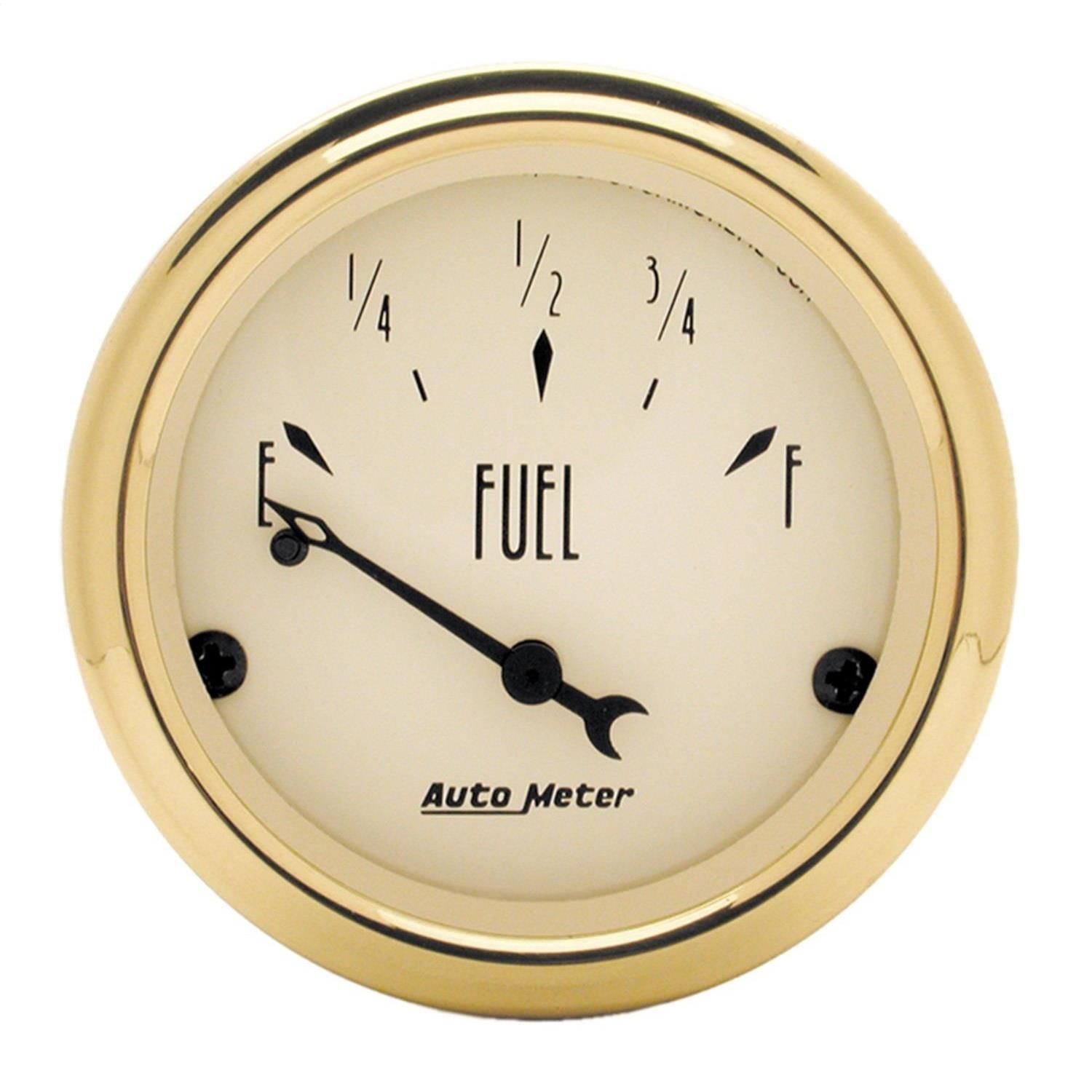 AutoMeter 2 1/16in 090 Ohms Golden Oldies Electric Fuel Level Gauge