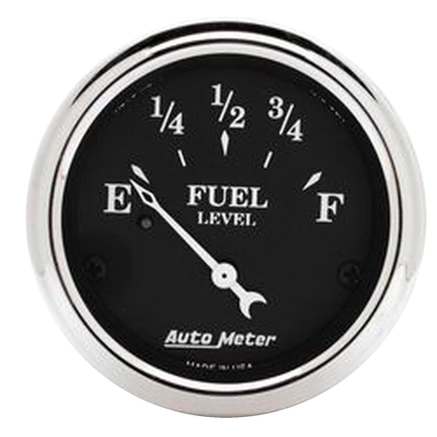 AutoMeter Old Tyme Black 2 1/16in 030 Ohms Electric Fuel Level Gauge
