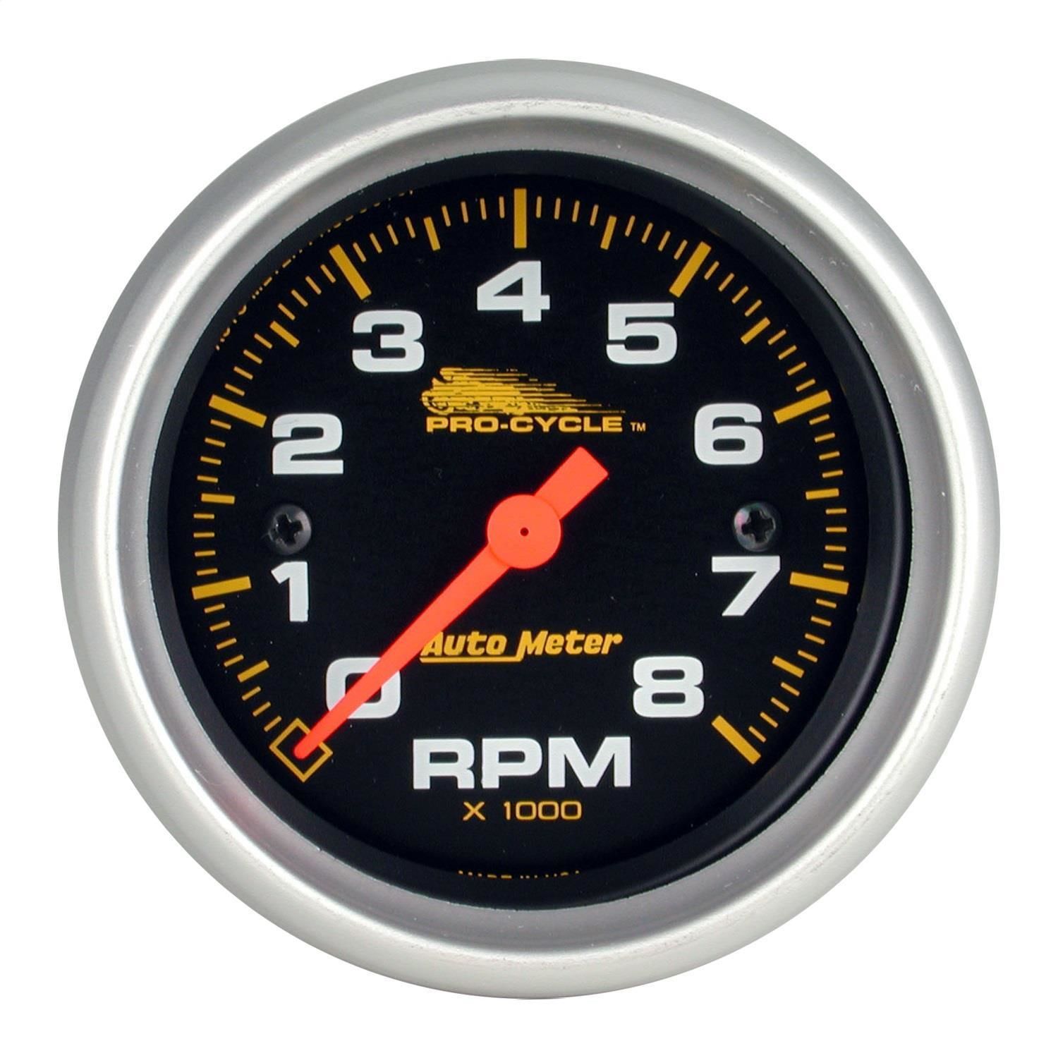 AutoMeter 2 5/8in 08,000 RPM Black ProCycle Tachometer