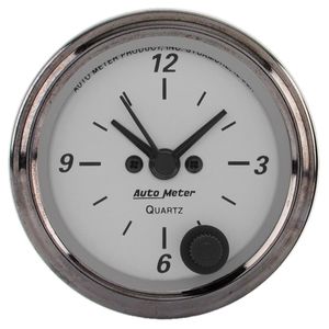 AutoMeter 2 1/16in 12 Hour Panel Clock Gauge