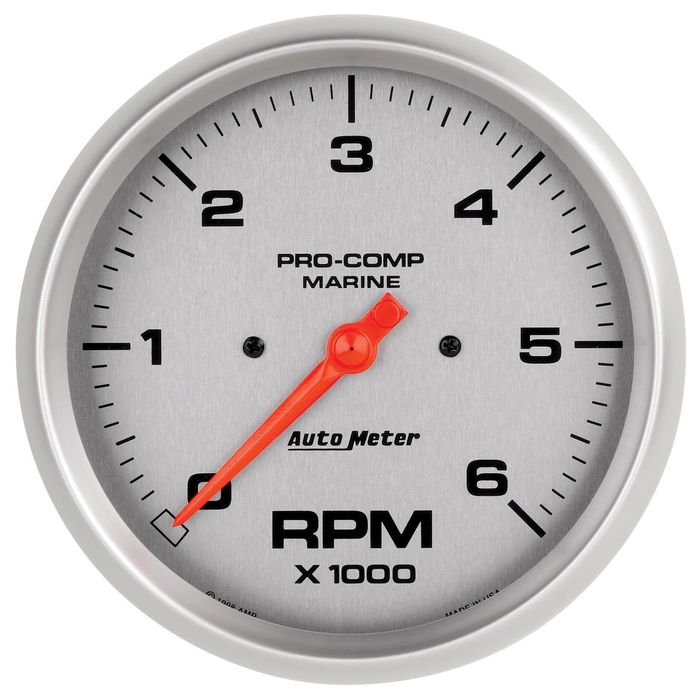 AutoMeter 5in 0-6,000 RPM Silver In-Dash Marine Ultra-Lite Tachometer