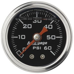 AutoMeter 1 1/2in 1/8in 60 PSI Fuel Pressure Gauge