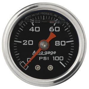 AutoMeter 1 1/2in 1/8in 100 PSI Fuel Pressure Gauge