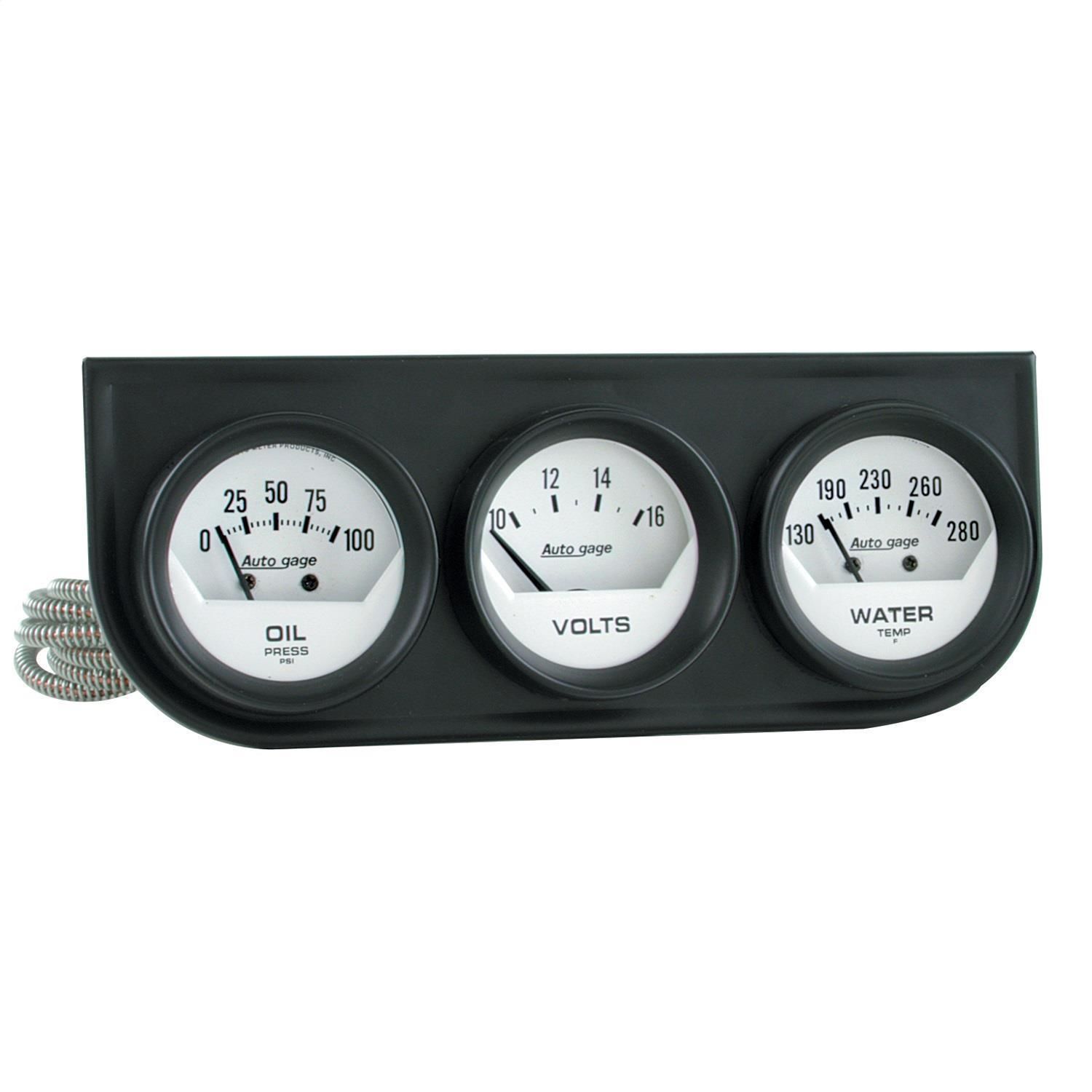 Edelbrock oil pressure add-on panel multiple gauge set 1 each