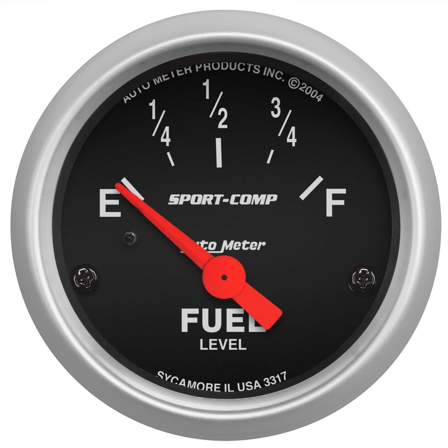 Autometer 2in 0 30 Ohms Mini Sport Fuel Level Gauge 3211