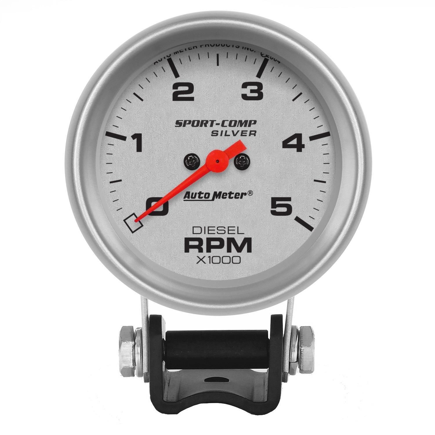 AutoMeter 2 5/8in 05,000 RPM Diesel UltraLite Pedestal Tachometer Gauge