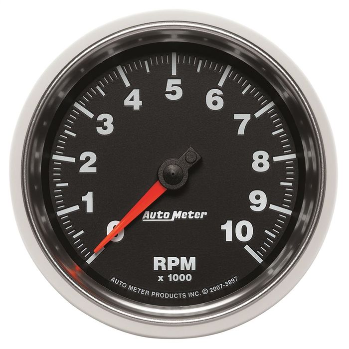 AutoMeter 3 3/8in 0-10,000 RPM Black In-Dash GS Tachometer