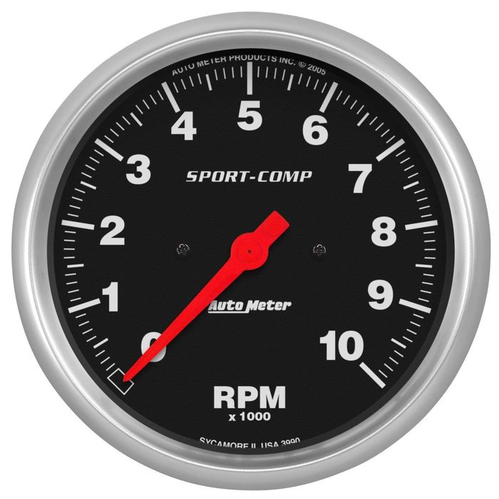 AutoMeter 5in 0-10,000 RPM Black In-Dash Sport-Competition Tachometer Gauge
