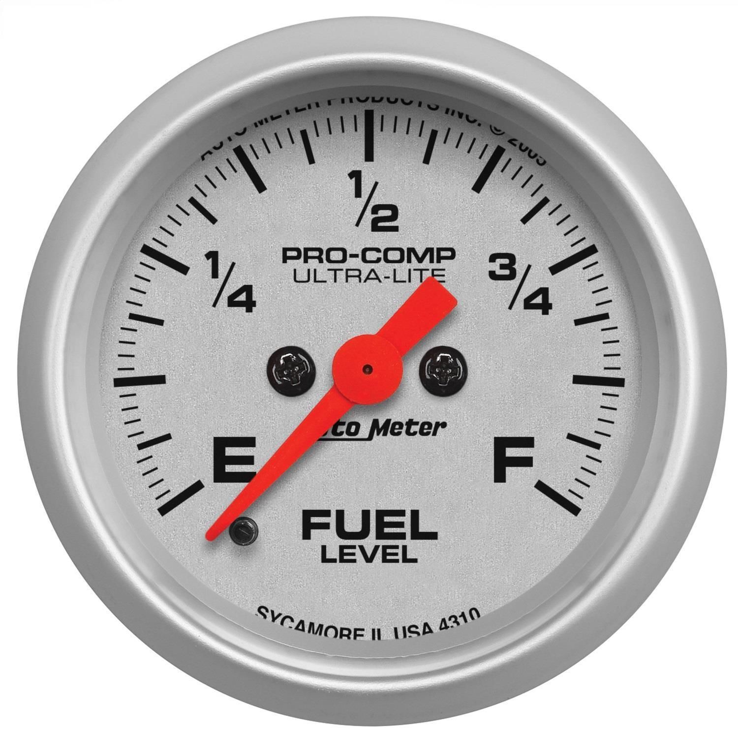 AutoMeter 2 1/16in 0280 Ohms UltraLite Fuel Level Gauge