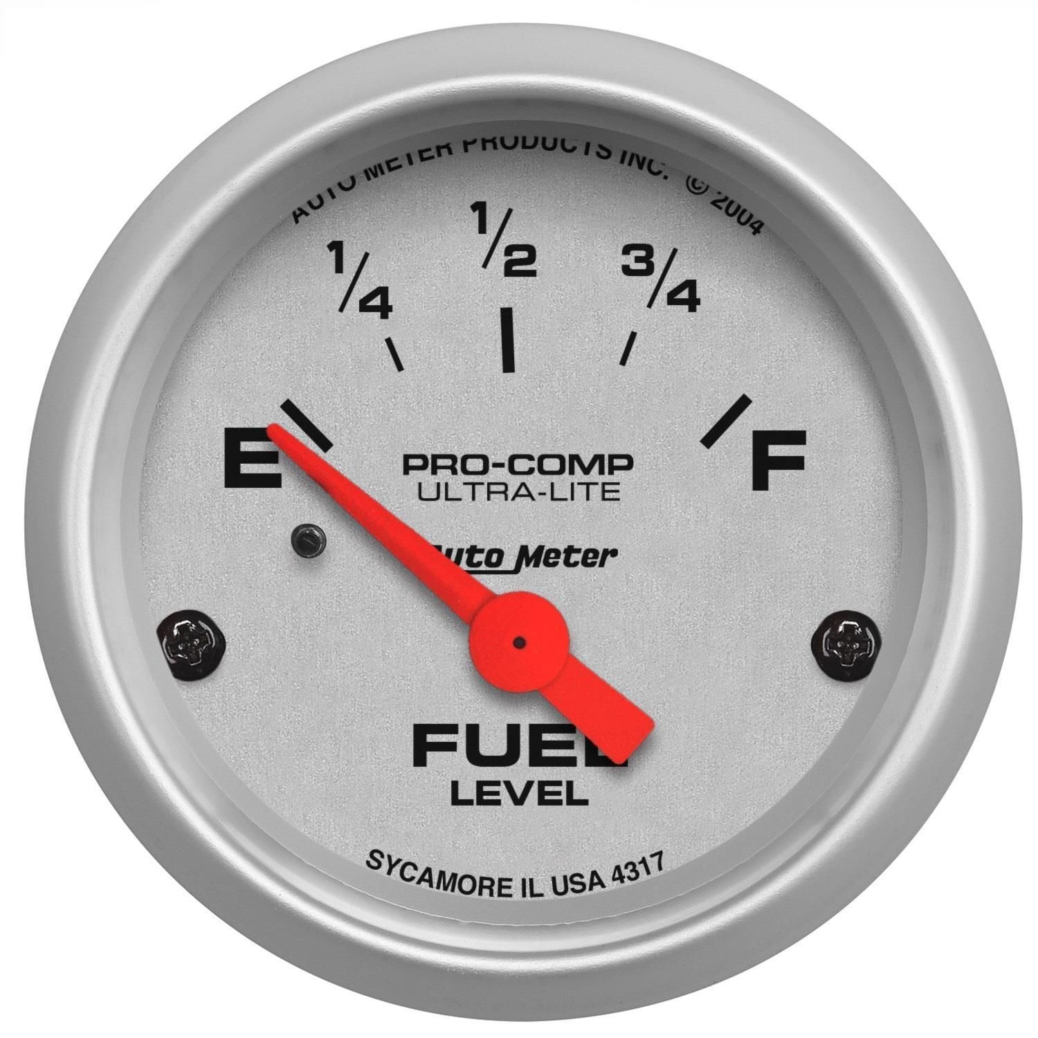 Autometer 2 116in 0 30 Ohms Ultra Lite Electric Fuel Level Gauge 2051