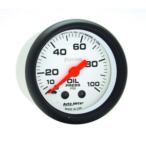 Auto Meter 1321 Arctic White Oil Pressure Gauge