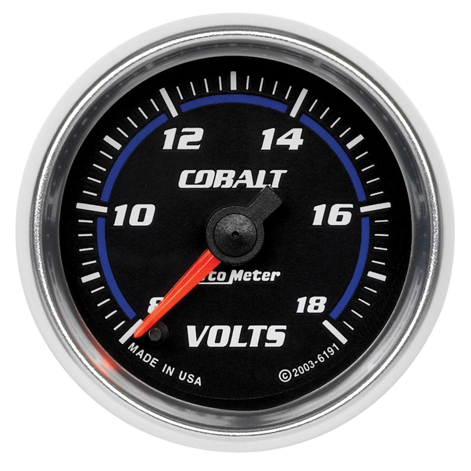 AutoMeter 2 1/16in 818 Volt Cobalt Digital Stepper Motor Voltmeter Gauge