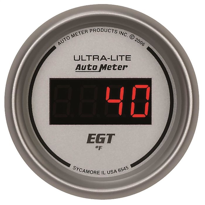 AutoMeter Silver Dial with Red LED 2 1/16in 0-1600 Degree Digital ...