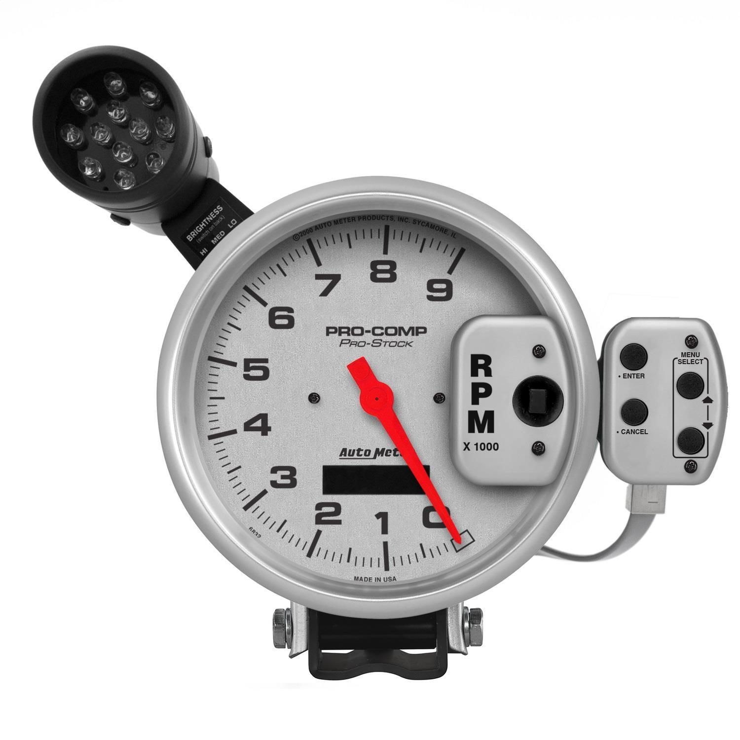 AutoMeter 5in 09000 RPM UltraLite Tachometer Gauge