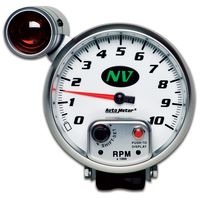 Auto Meter/5 in. 10000 RPM white face red pointer in dash mounting NV 