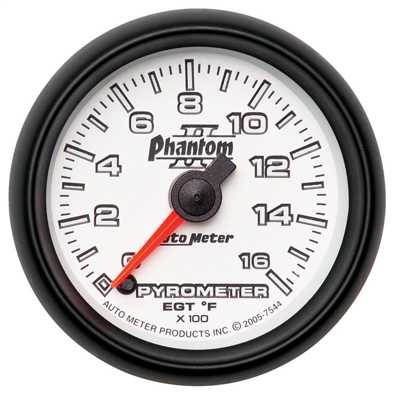 AutoMeter 2 1/16in 01600 Degree Phantom II Digital Pyrometer Gauge