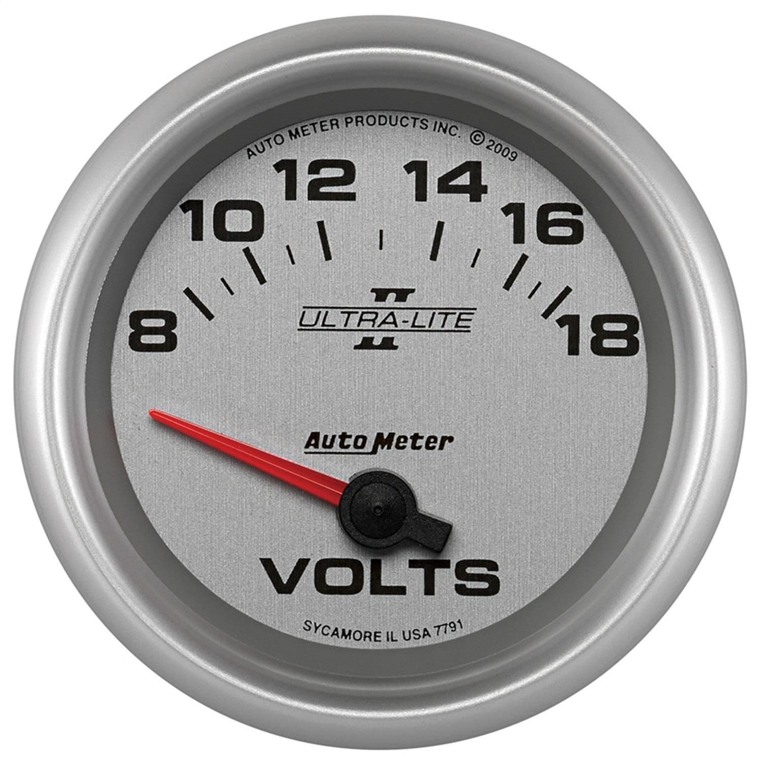 AutoMeter 2 5/8in 818 Volt UltraLite II Electric Voltmeter Gauge