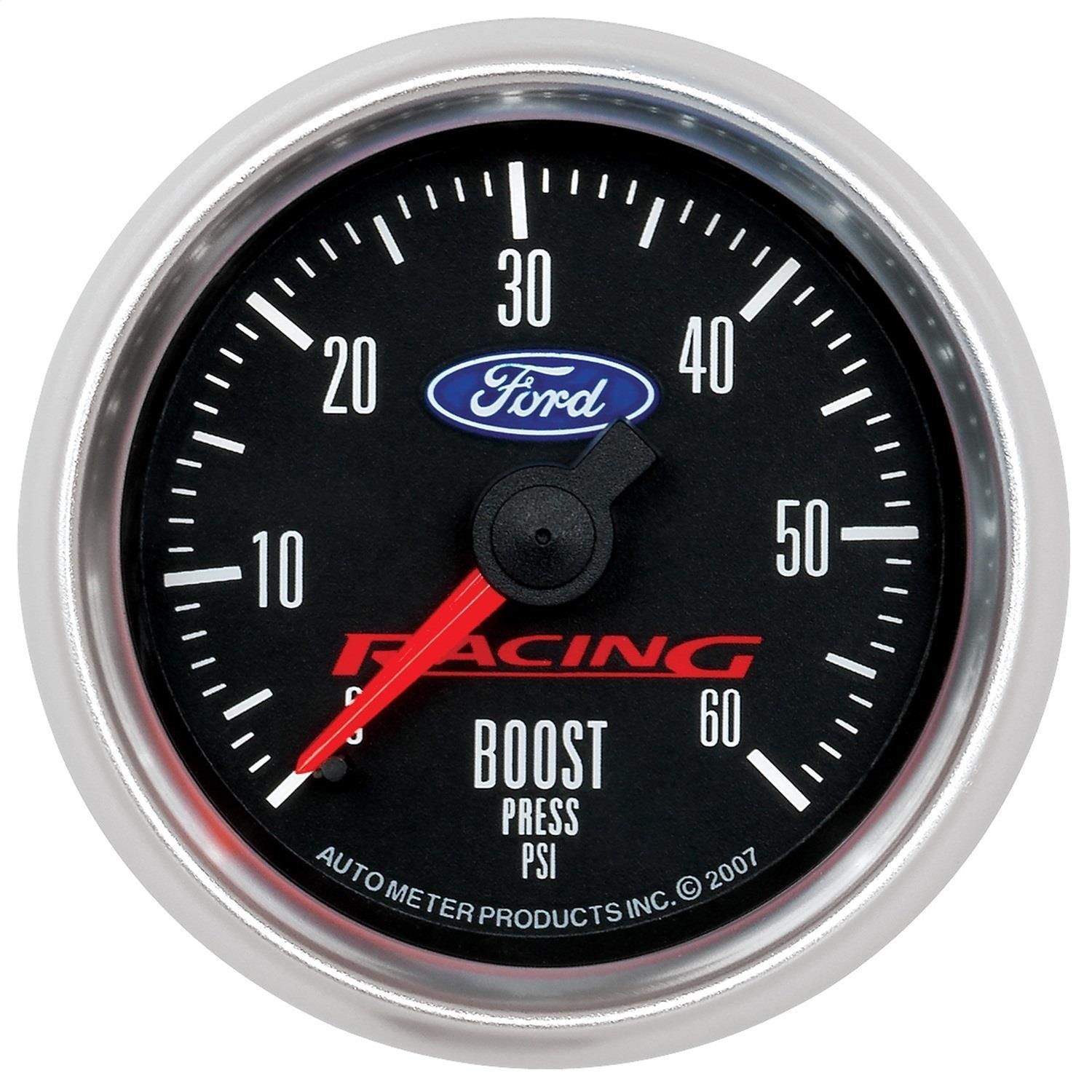 AutoMeter 2 1/16in 060 PSI Ford Racing Mechanical Vacuum And Boost Gauge