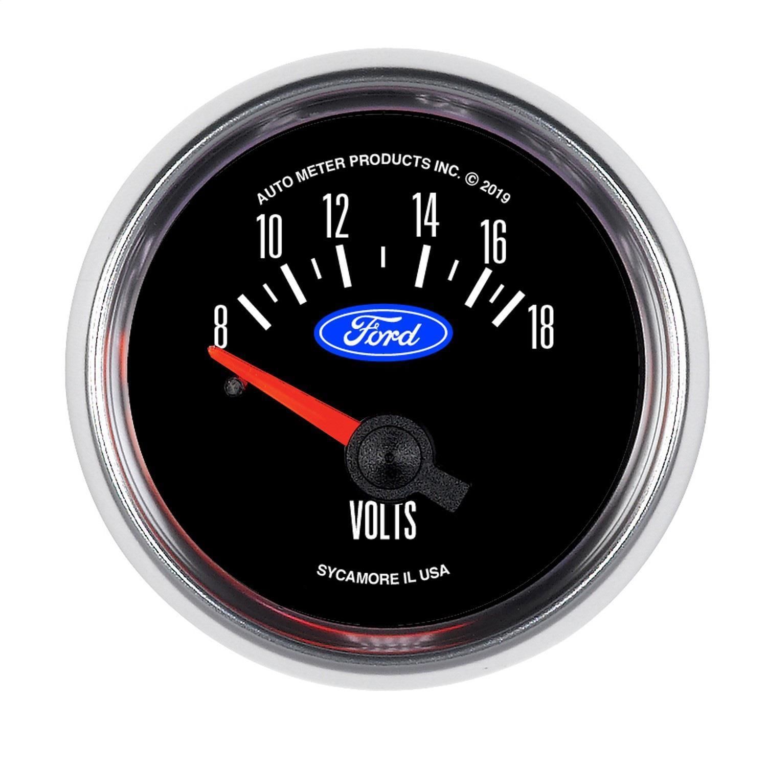 AutoMeter 21/16in 818 Volt Ford Voltmeter