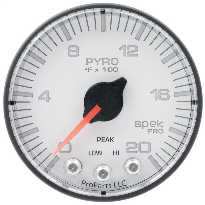 AutoMeter White Black 2 1/16in 2,000 Degree Fahrenheit Stepper Motor ...