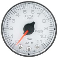 AutoMeter 2 1/16in 0-11,000 RMP In-Dash Spek-Pro White and Black Tachometer