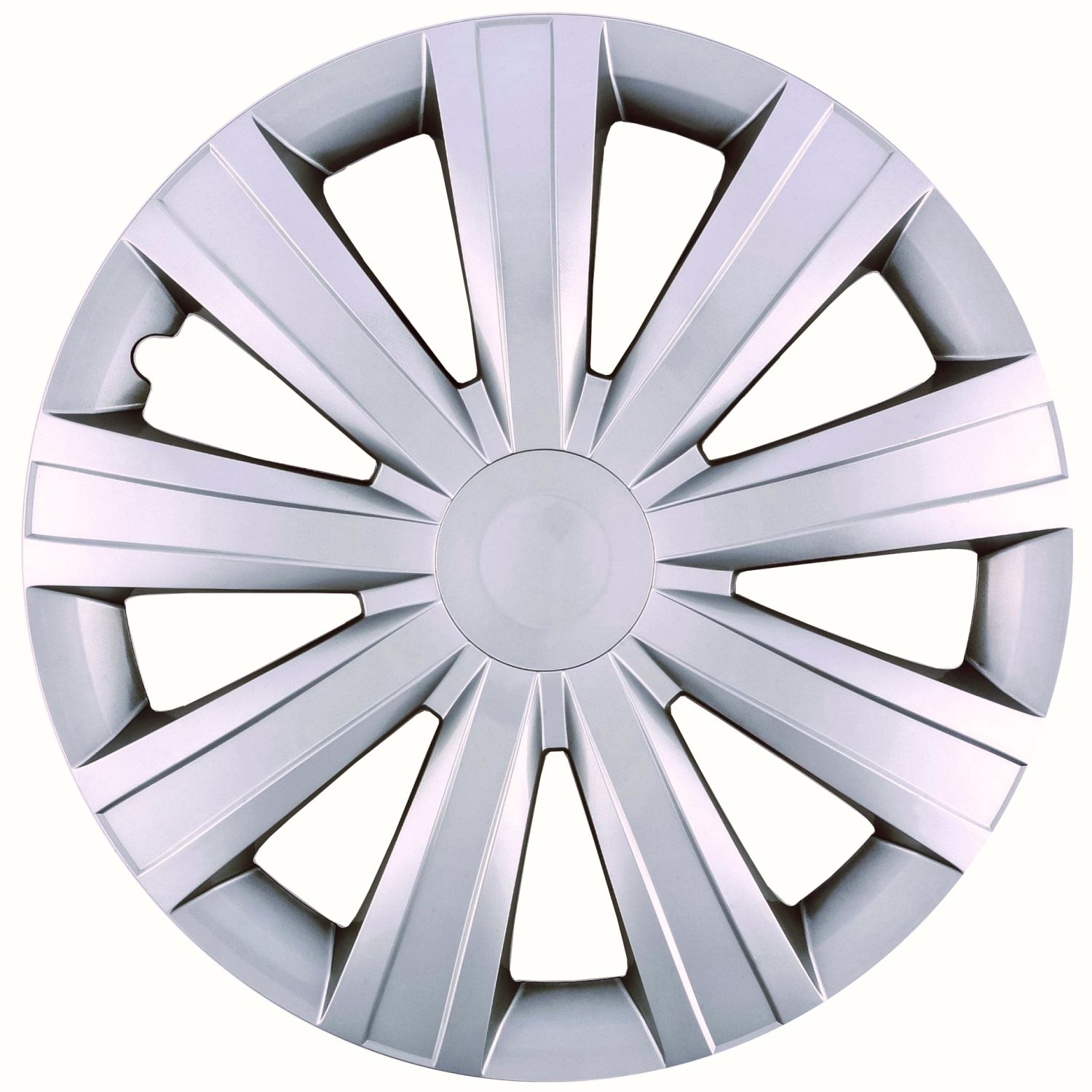 KT KT-1046-15SL Silver 15in ABS Plastic Universal Wheel Cover