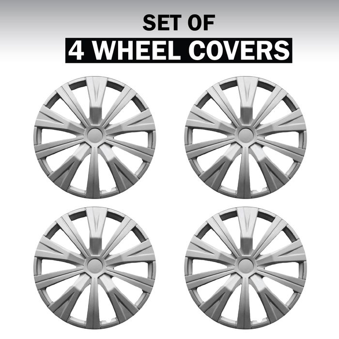 16-in Wheel Cover, Silver Alloy Finish, Auto Drive Brand, ABS Plastic  Material, Mfg Part No. KT321-16SL 