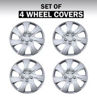 KT Silver 16in Plastic Universal Wheel Cover