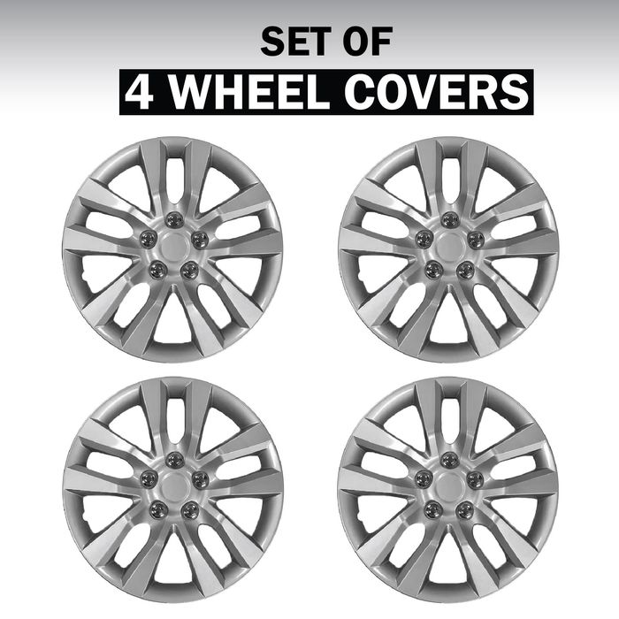 Autosmart KT Silver 16in Plastic Universal Wheel Cover / Hub Cap