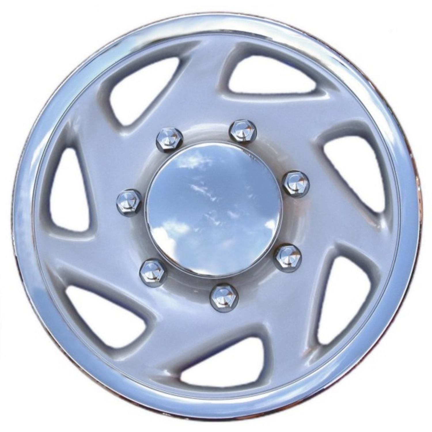 KT KT31716CS Silver 16in ABS Plastic Universal Wheel Cover 4 Piece