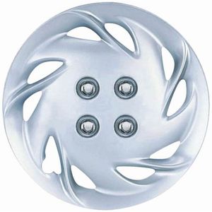 616 Replacement 15 Inches Metallic Silver Hubcaps 4pcs Set Hub