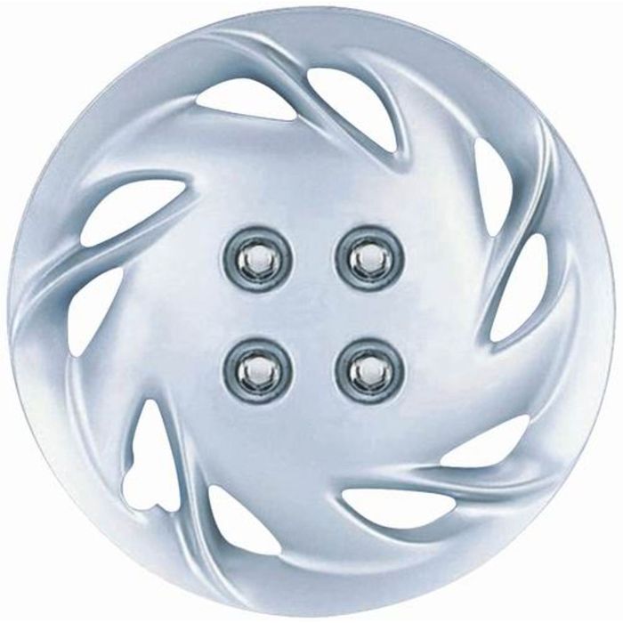 616 Replacement 15 Inches Metallic Silver Hubcaps 4pcs Set Hub Cap Wheel  Cover