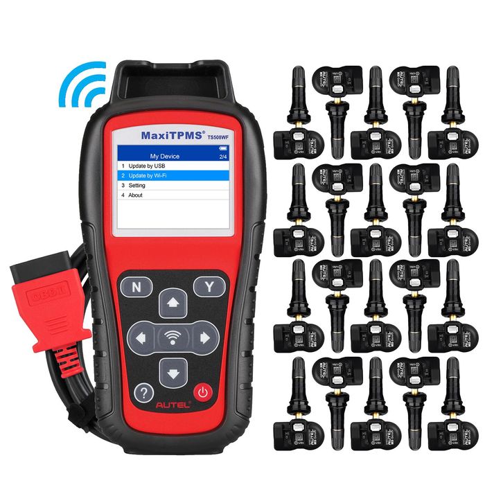 Autel TPMS Scanner with TS508 WiFi Tool and 20 Programmable 1 Sensor