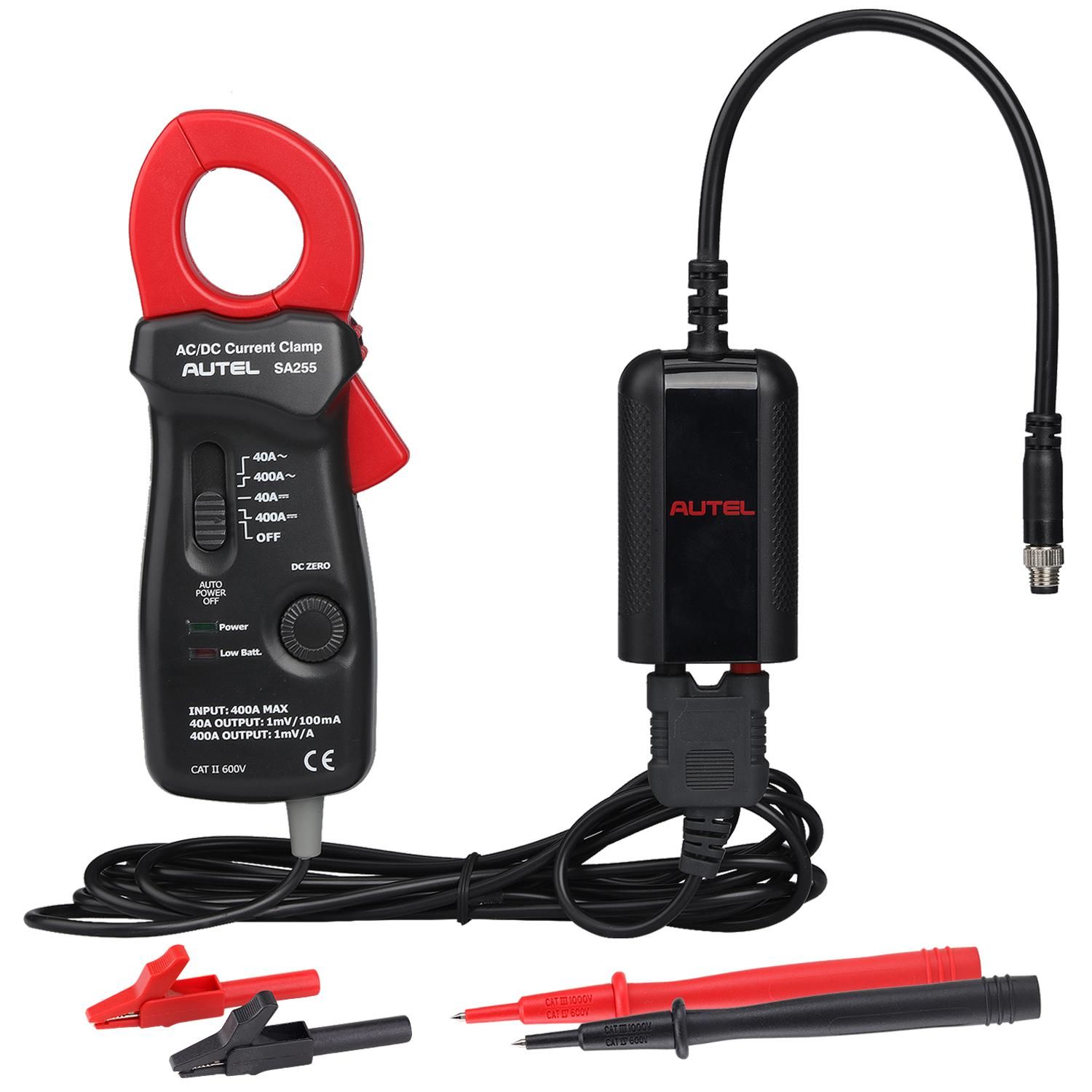 Autel Battery Tester Accessory Kit Includes Digital Multimeter 400 Amps Current Clamp