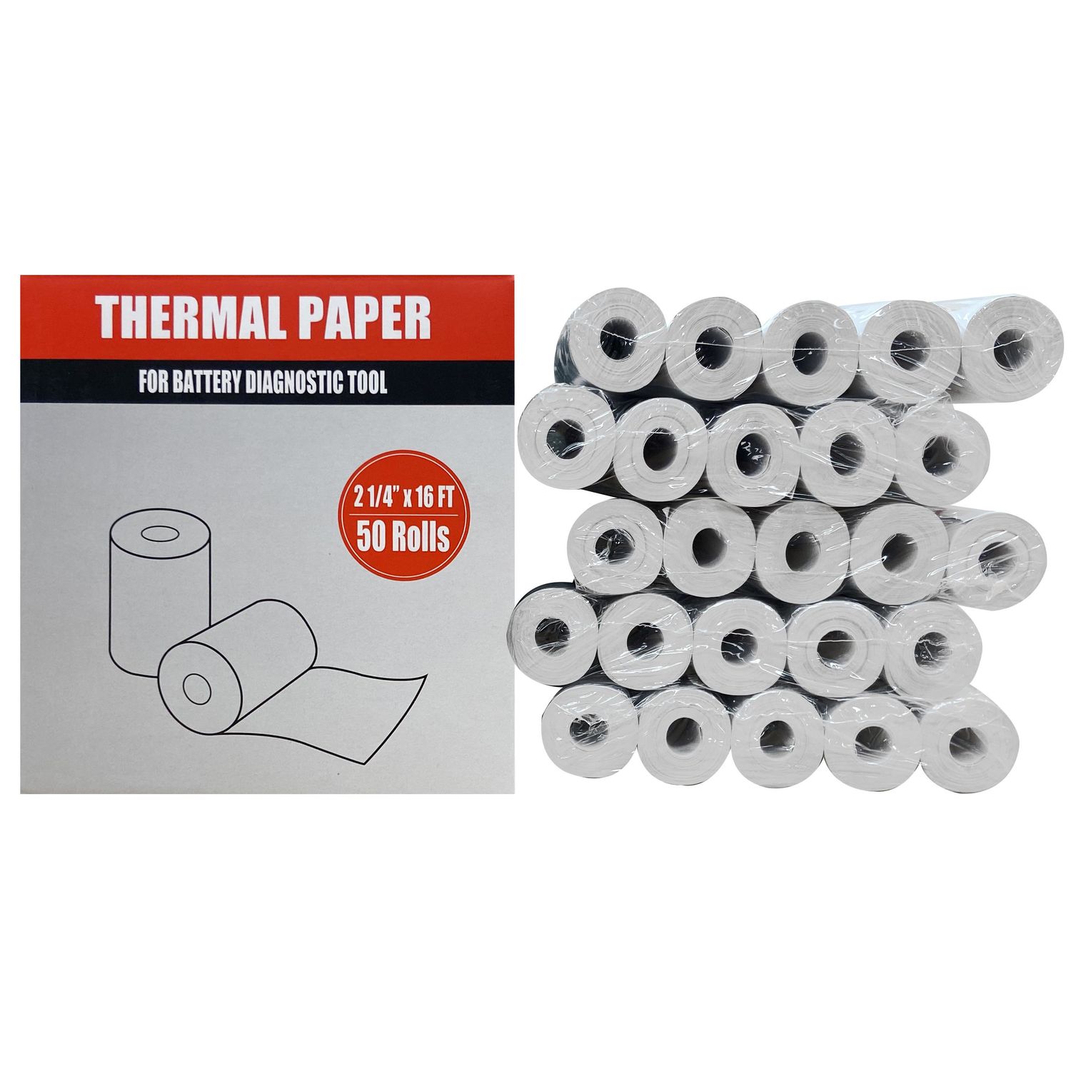Autel Replacement Printer Paper Rolls for the BT608 Thermal Printer 50