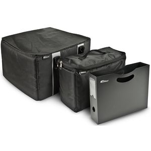 AutoExec Black and Grey File Tote with Cooler and Hanging File Holder
