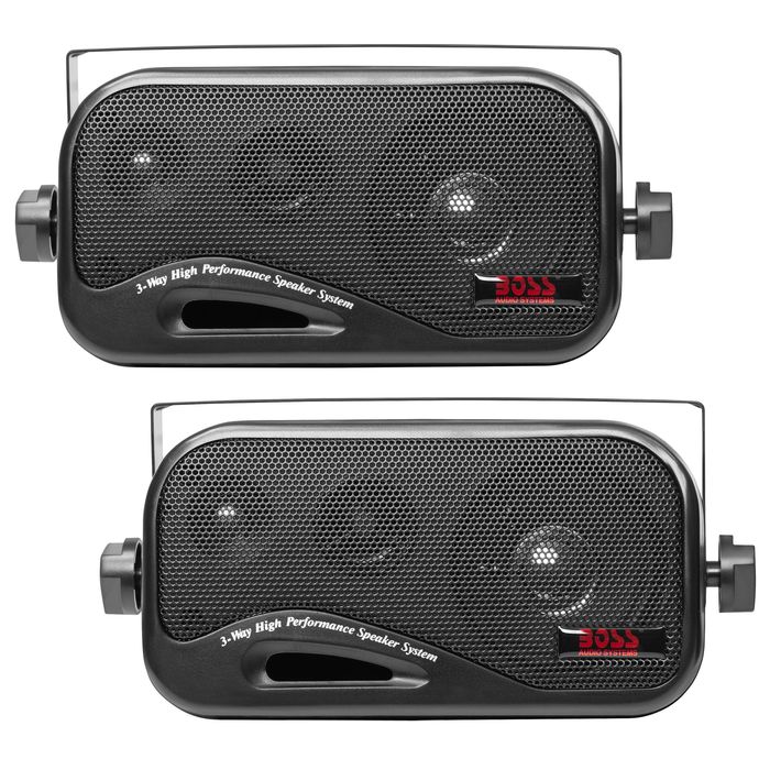 Boss Audio Enclosed Speaker System, 3 Way, 200 Watts Per Pair