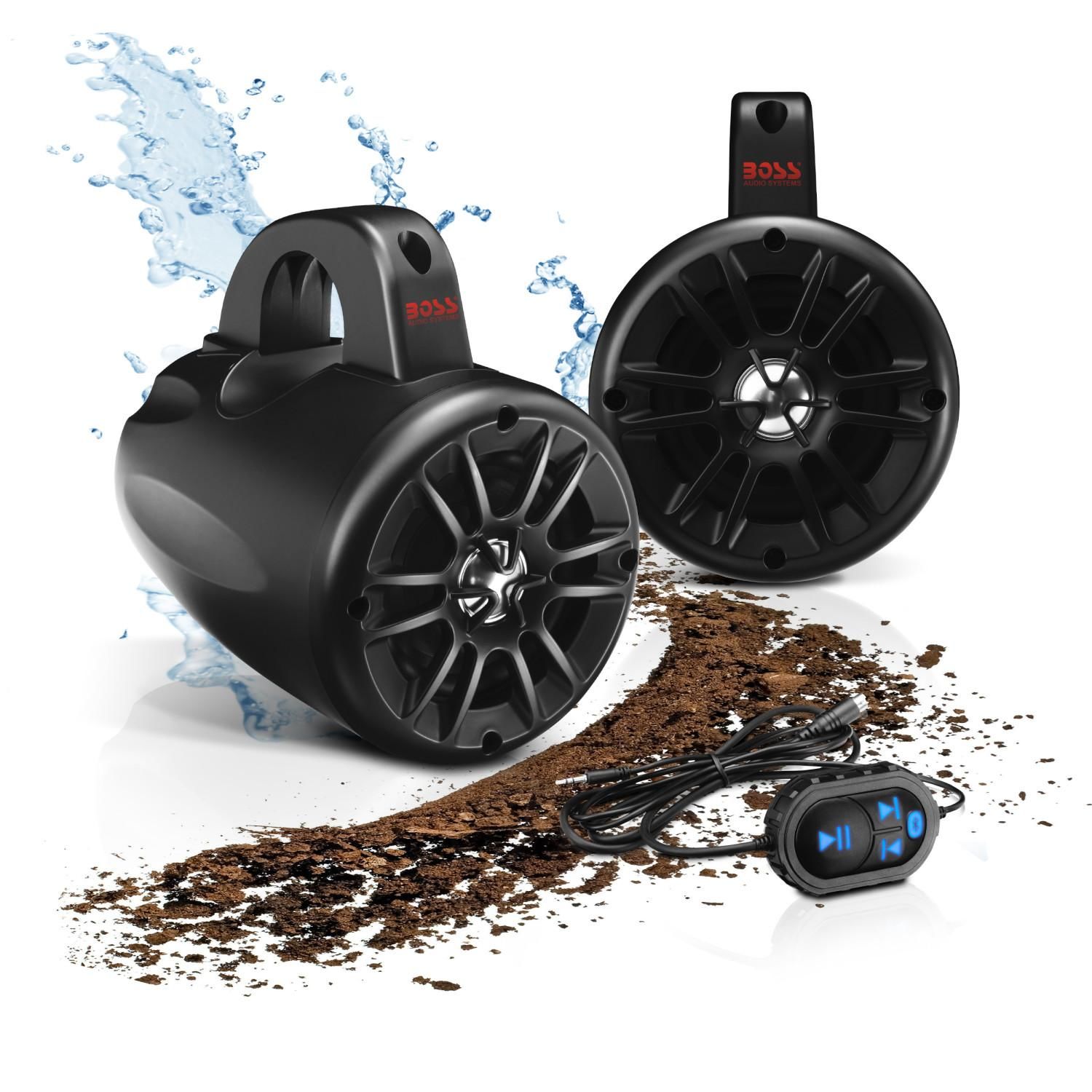 Boss Audio Systems 4in Amplified Pair Bluetooth Wake Tower Speaker